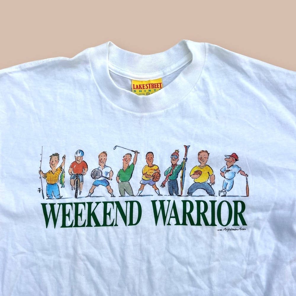 Vintage 90s - Lake Street Shirts - Short Sleeve Single Stitch Grandpa T-Shirt XL - Picture 4 of 8